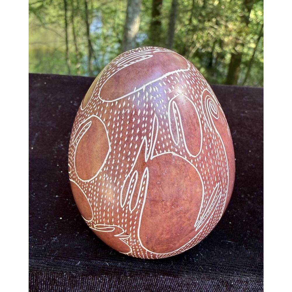 Mt. Nelson Hotel Cape Town South Africa Antique 1834 Stone Alabaster Egg -C24
